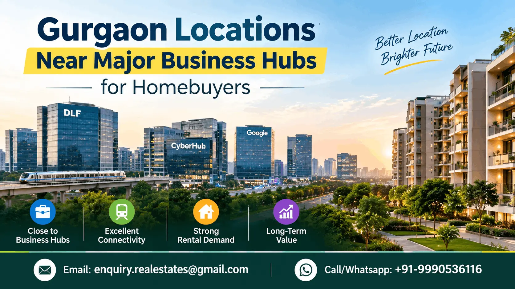 Gurgaon Locations Near Major Business Hubs for Homebuyers