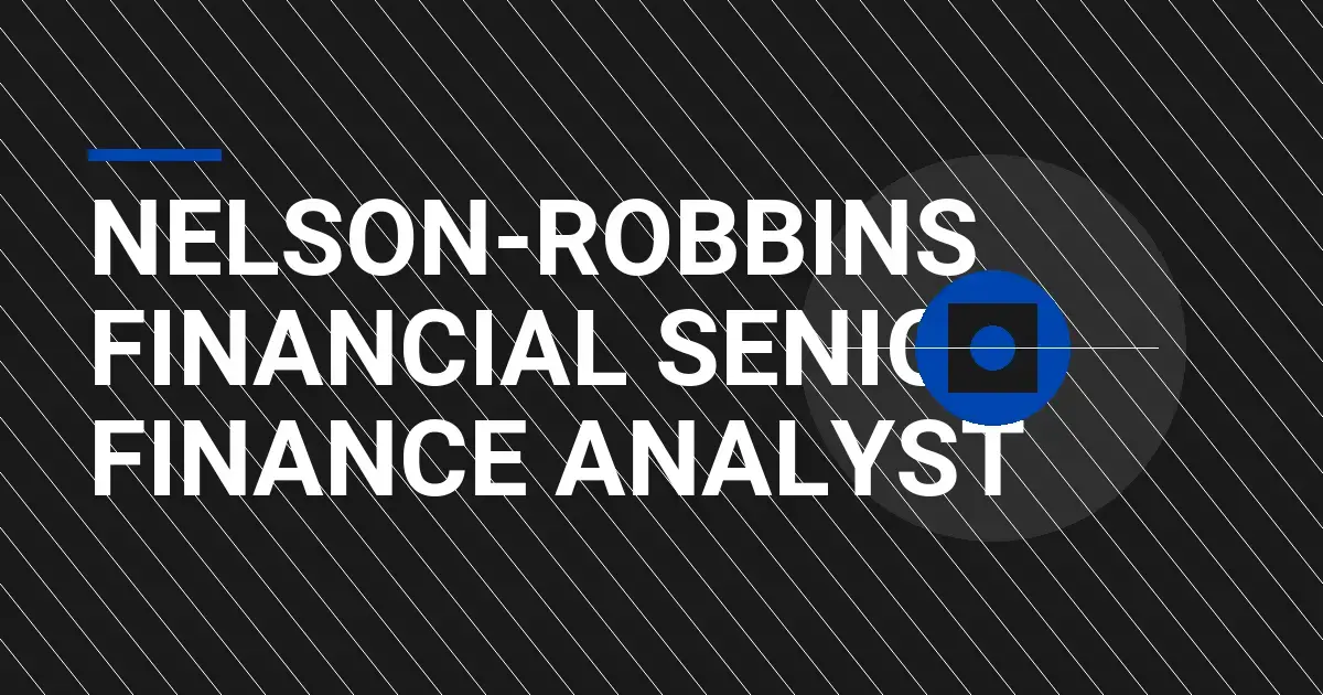 Nelson-Robbins Financial Senior Finance Analyst